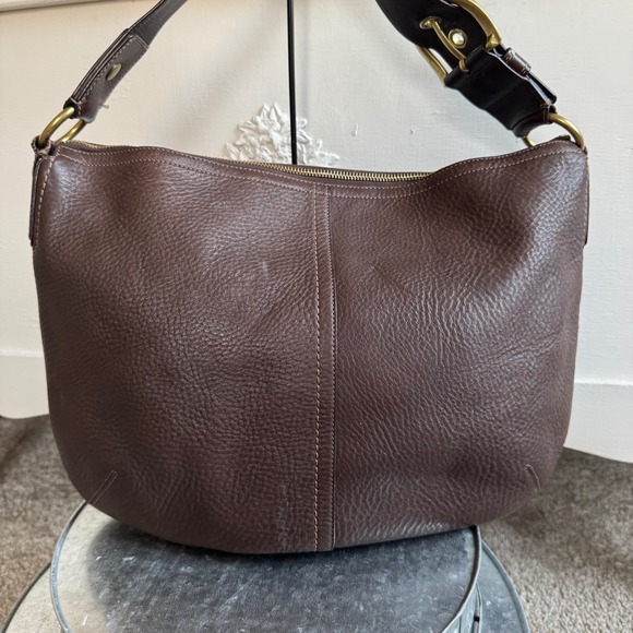 Coach Soho Brown Leather Hobo Bag F0882-F11839 Shoulder Bag Gold Hardware - Picture 1 of 4